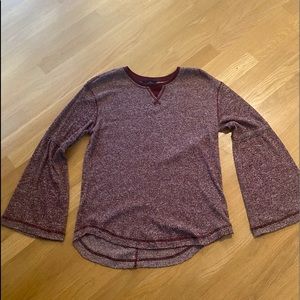 Maroon Sweater with flared sleeves